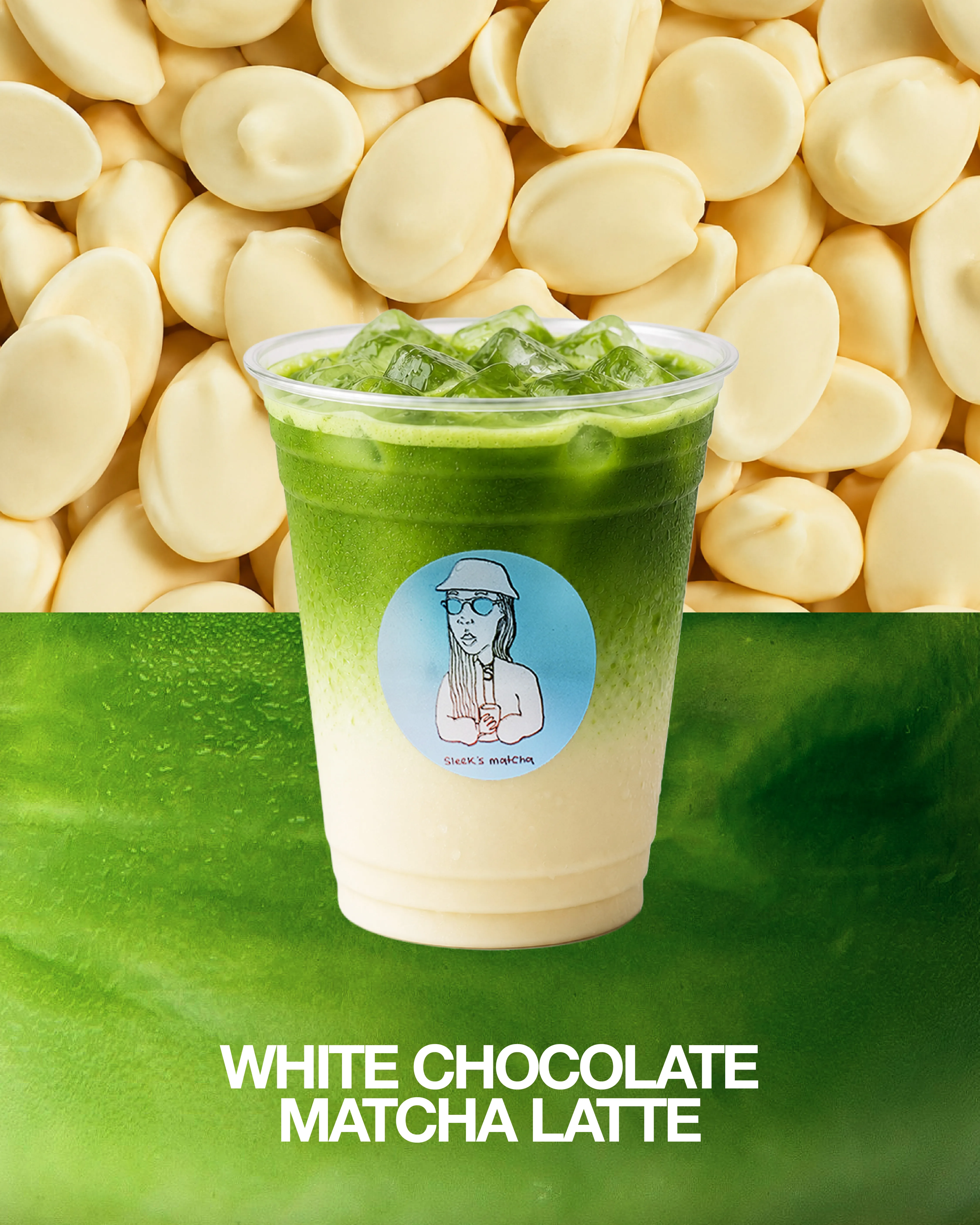 White chocolate matcha